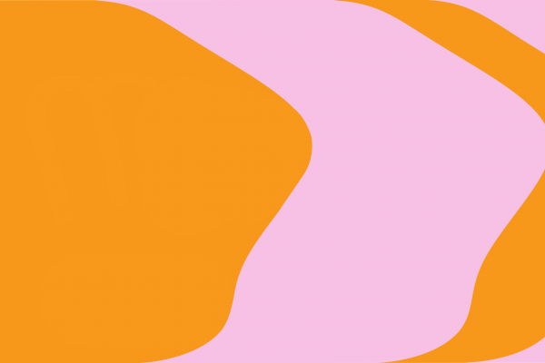 Abstract wavy image of apricot and soft pink.