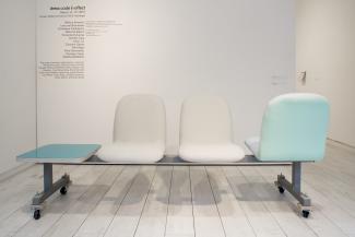 Jacobo Zambrano, This Looks Familiar (AfterTravelling), sculpture, 2015 | Mallory Amirault, Behavioural Adjectives, 18.25min sound loop installed at Access gallery entrance, 2015.