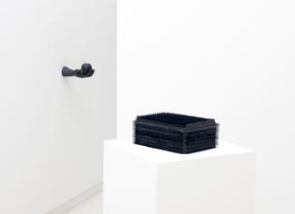 mink eyelashes on jewelry box on a plinth