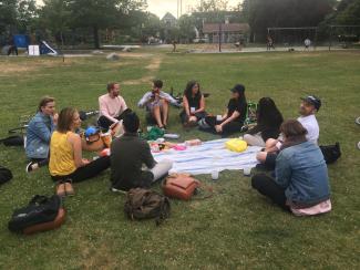 a picnic in a park