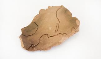 sculptural object on a white background