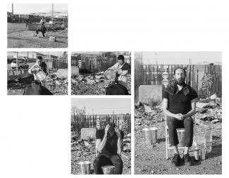Elia Vargas. Oil Hair Washing. Documentation by Ginger Fierstein.