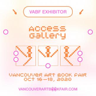 orange and pink text card, reminiscent of video games, including information about the book fair