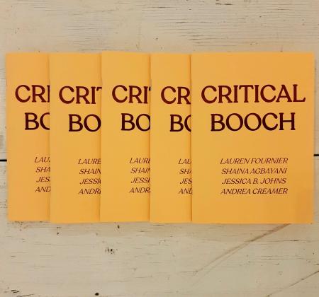 Stack of five Critical Booch publication on the ground at Access Gallery.